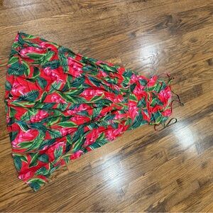 FARM Rio Red and Green Tropical Maxi Dress